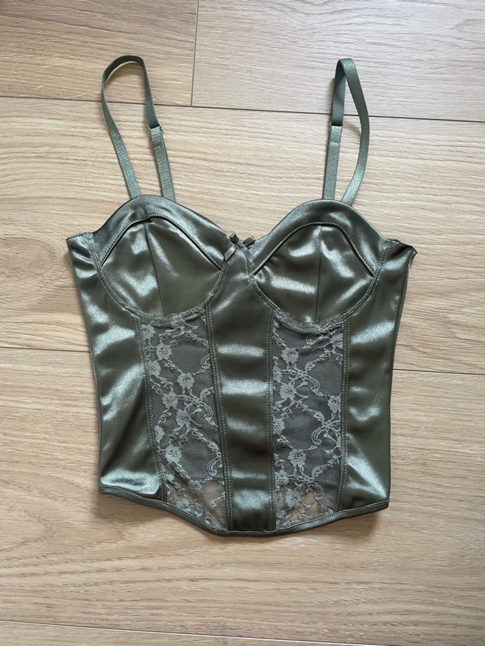 H&M Satin Lace Bustier